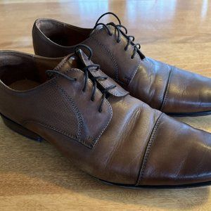 Florsheim Mens Shoes Postino Cap Toe Oxford Cognac Leather 15149-221 Size 10 D